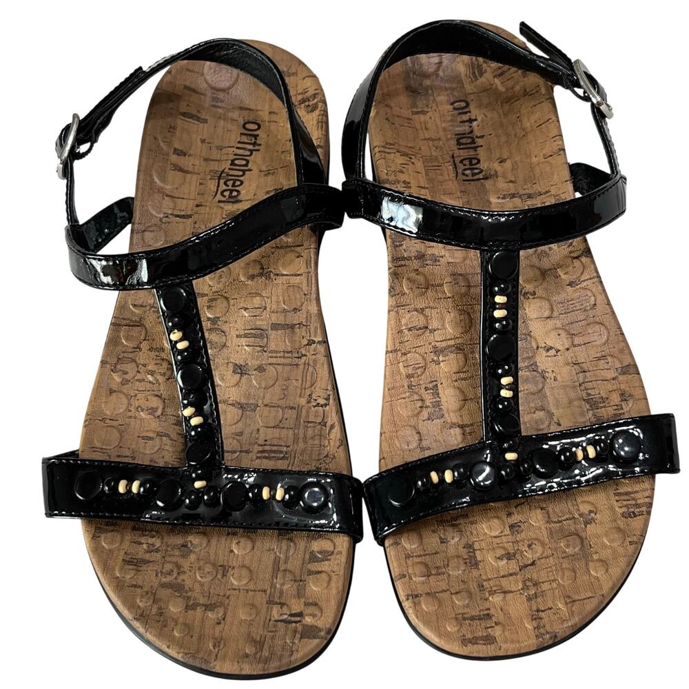 Orthaheel Women’s Sandal Sz US6/ EUR 37 Black‎ Style-Bali Beaded